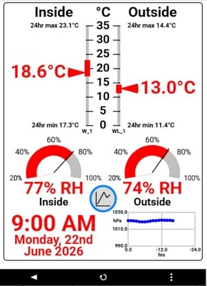 Weather Station Home screen